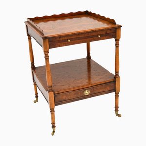 Vintage Georgian Style Burr Elm Side Table, 1950