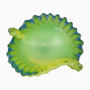 Murano Glass Shell Bowl attributed to Barovier & Toso, Italy, 1940s
