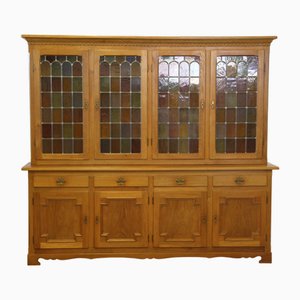 Danish Modern Oak China Display Cabinet in the style of Kjærnulf, 1960s