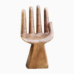 Mid-Century Handsessel aus Holz im Stil von Pedro Friedeberg, 1960er