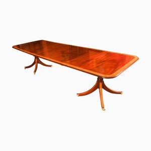 Vintage Regency Revival Crossbanded Dining Table