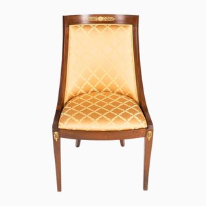 Vintage French Empire Revival Gondola Side Chairs, Set of 4