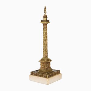 Antike französische Grand Tour Vergoldete Bronzesäule, 1800er