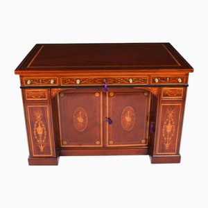 Antique Victorian Inlaid Mahogany Architects Desk from Edwards & Roberts, 1800s