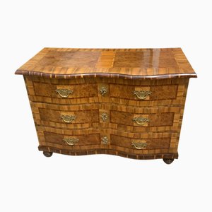 Baroque Saxony Walnut and Maple Chest of Drawers, 1760s