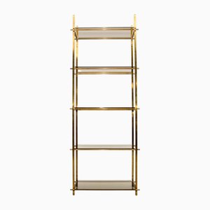 Vintage French Brass Display Cabinet, 1970