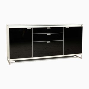 Black and Beige Glass Sideboard from Hülsta