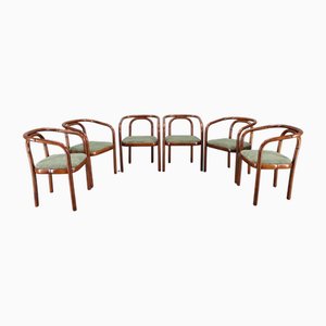 Beech and Bentwood Dining Chairs by Antonin Suman for Thonet, 1970s, Set of 6