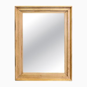 Grand Miroir avec Cadre en Pin Moulé de Récupération, 1960s
