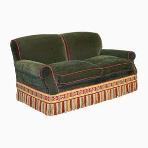 British Handmade Green Fabric Sofa by Peter Dudgeon