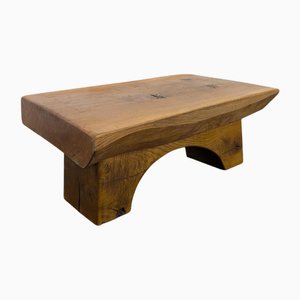 Table Basse Brutaliste en Chêne Massif
