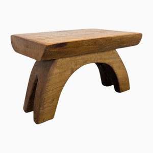 Table Basse Brutaliste en Chêne Massif
