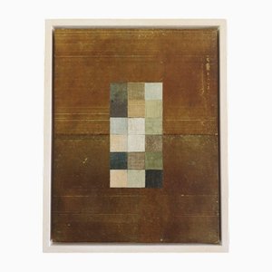 Dave Boyd, Geometrische Collage, Raw Umbra & Mixed Media, Gerahmt