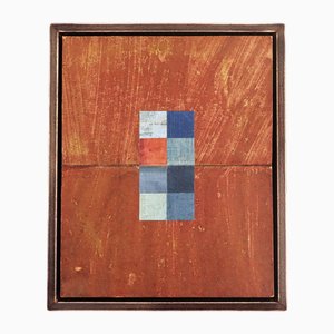 Dave Boyd, Geometric Collage, Burnt Umber & Mixed Media