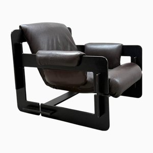 Armlehnstuhl aus Leder & Eschenholz von Arne Jacobsen für Asko, 1960er