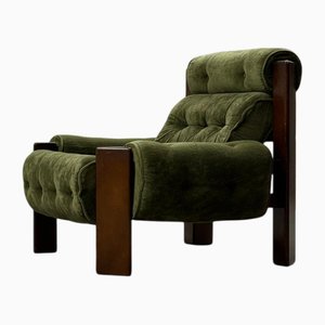 Green Brazilian Terry Cloth Chair, 1970s