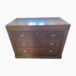 Bancone grande in quercia con cassetti, inizio XX secolo