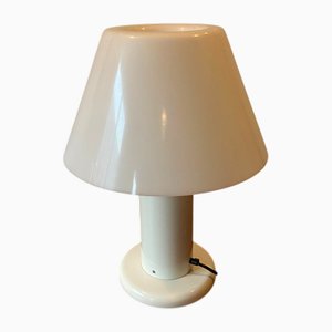 Weiß lackierte Metalllampe von Harvey Guzzini für Guzzini, 1970er