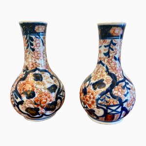 Small Antique Edwardian Japanese Imari Vases, 1900s, Set of 2