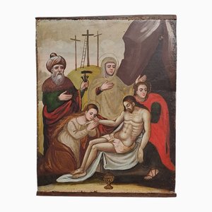 Absetzung Christi, Tempera auf Tafel, 16.-17. Jh.