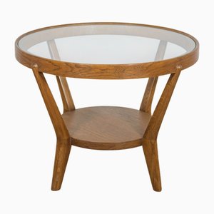 Couchtisch aus Eiche & Glas von Karel Kozelka & Antonin Kropacek für Interior Prague, 1940er