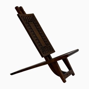 Antique Decorative Chair with African Carvings