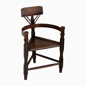 Antique Oak Monk Chair, 1800s