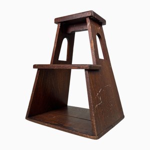 Sgabello vintage decorativo in legno, Giappone, anni '60