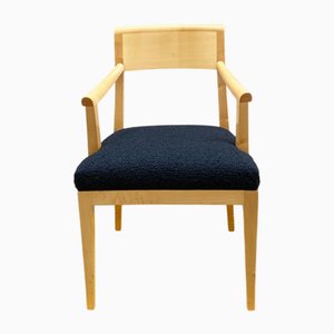 Philippe Hurel St James Armchair in Sycamore and Black Bouclette