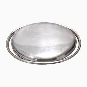 Vintage Italian Silver-Plated Metal Serving Plate by Lino Sabattini, 1970s