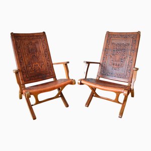 Angel I. Pazmino zugeschriebene Klappstühle für Muebles De Estilo, 1960er, 2er Set