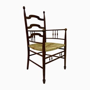 Arts and Crafts Armchair in Elm, 1890s