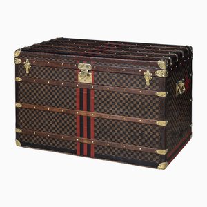 Baule Malle Haute antico in tela Damier del XX secolo di Louis Vuitton, Francia, inizio XX secolo