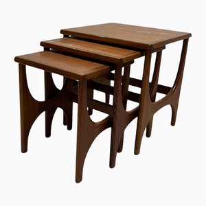Skandinavische Mid-Century Satztische aus Teak, 1960er, 3er Set