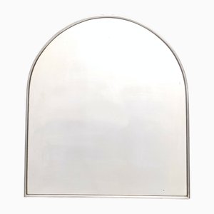 Vintage Minimal Shield-Shaped Wall Mirror with Steel Frame, Italy