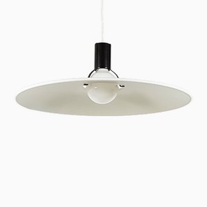 Lampe à Suspension Modèle 2133 en Métal Laqué Noir et Blanc par Gino Sarfatti pour Arteluce & Flos, 1970s