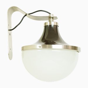 Nickel-Plated and Painted Metal and Glass Model Pi Sconce by Sergio Mazza for Artemide, 1960s