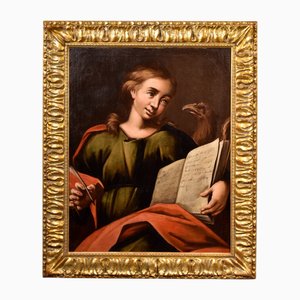 French School Artist, Saint John the Evangelist, 1730, Oil on Canvas, Framed