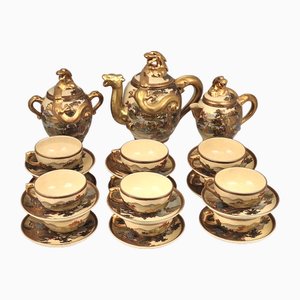 Antiker japanischer Satsuma Tee mit Provenienz, 19. Jh., 30er Set