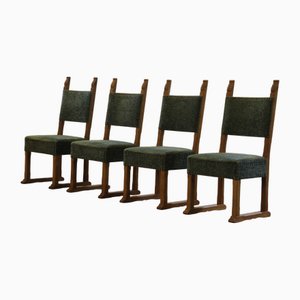 Dänische Vintage Esszimmerstühle aus Eiche, 1954, 4 . Set