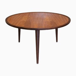 Round Dining Table with Beveled Edge by Anton Kildeberg, Denmark, 1960s