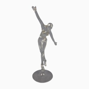 Glasskulptur der Ballerina von Amanzio Bormioli, 20. Jahrhundert