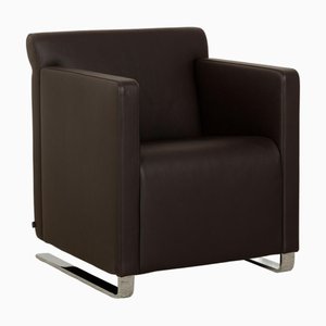 Quandt Ledersessel in Dunkelbraun, Cor