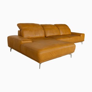 MR 2490 Leder Ecksofa in Gelb Kurkuma mit elektrischer Funktion von Musterring