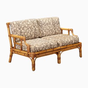 Two-Seater Bamboo Sofa, 1980s