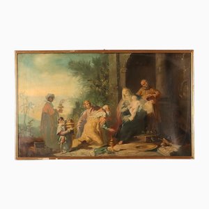 Anbetung der Heiligen Drei Könige, Öl auf Leinwand