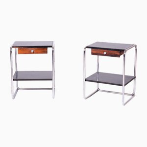 Bauhaus Bedside Tables in Chrome attributed to Thonet, Germany, 1930s, Set of 2
