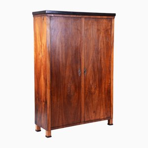 Biedermeier Two-Door Wardrobe in Walnut, Czech, 1830s