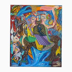 Saba Dolikashvili, Flucht, 2018, Öl auf Leinwand