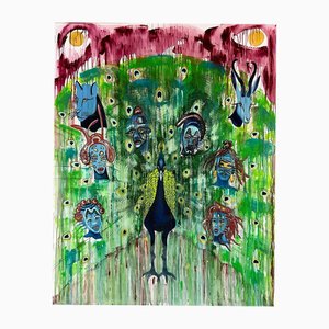 Saba Dolikashvili, Afrika, 2018, Öl & Acryl auf Leinwand